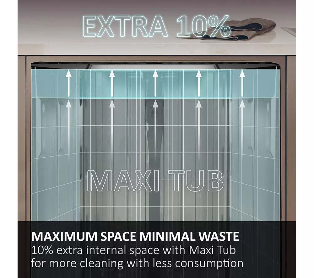HAIER XF 4A4M0X-80 Full-size WiFi-enabled Dishwasher - Silver