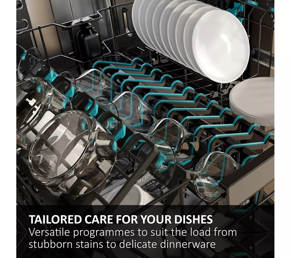 HAIER XF 4A4M0X-80 Full-size WiFi-enabled Dishwasher - Silver