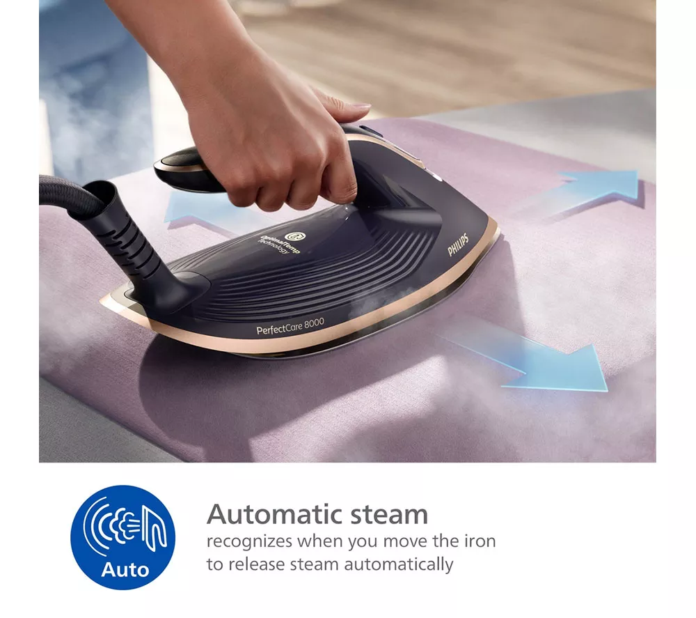 PHILIPS PerfectCare 8000 Series PSG8300/80 Steam Generator Iron - Black & Gold