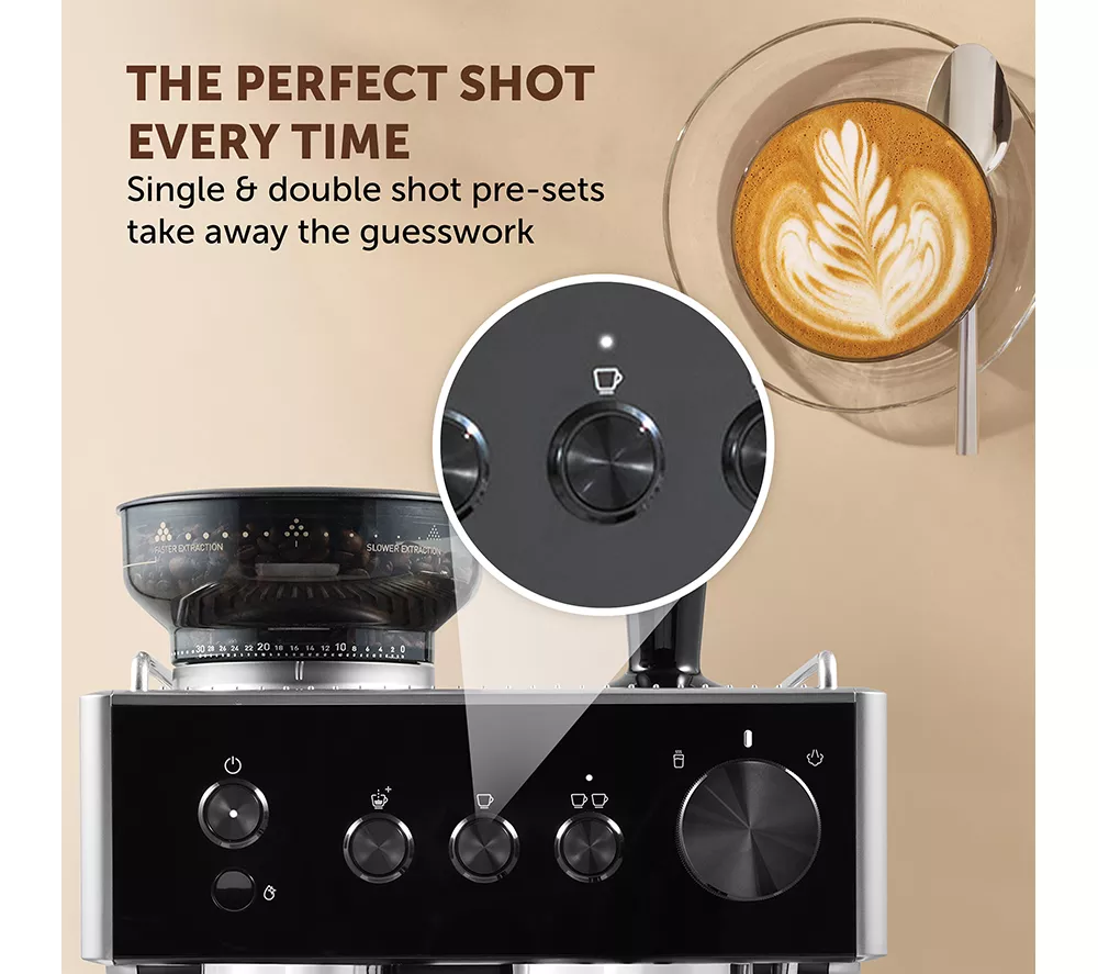 BREVILLE Barista Classic VCF186 Bean to Cup Coffee Machine - Stainless Steel