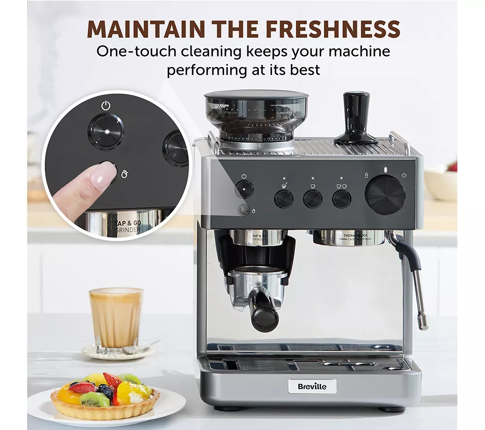BREVILLE Barista Classic VCF186 Bean to Cup Coffee Machine - Stainless Steel