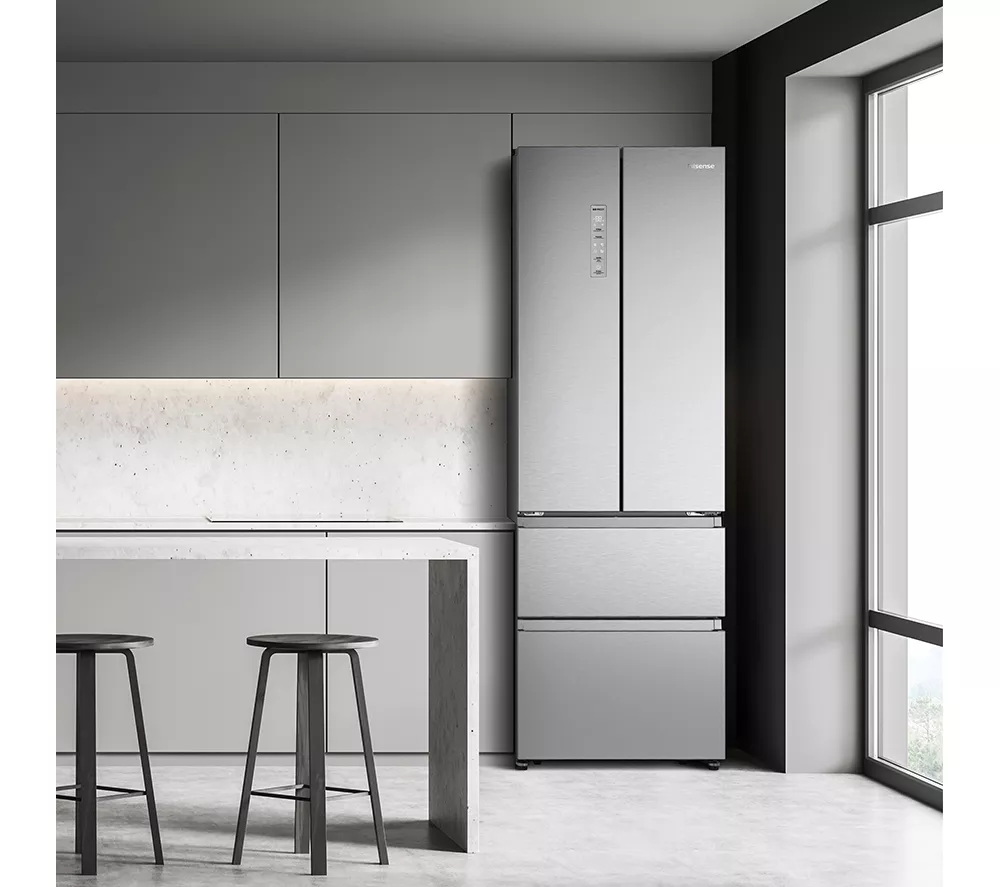 HISENSE PureFlat RF632N4AIE1 Fridge Freezer - Stainless Steel