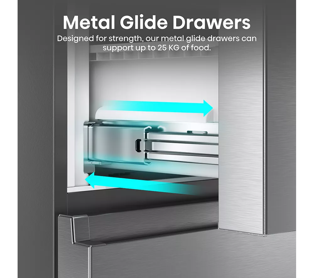 HISENSE PureFlat RF632N4AIE1 Fridge Freezer - Stainless Steel