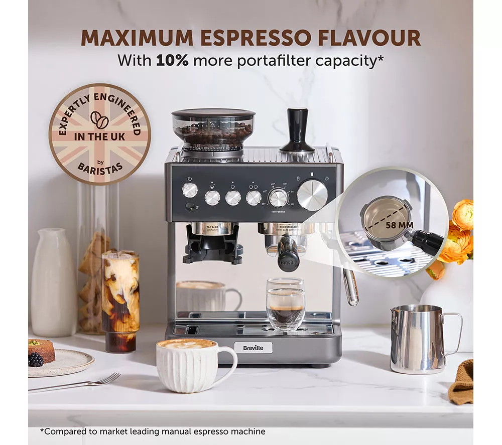 BREVILLE Barista Sense VCF187 Bean to Cup Coffee Machine - Stainless Steel