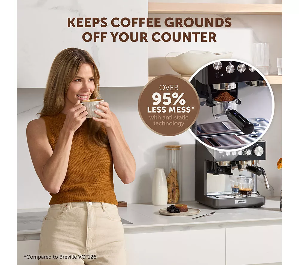 BREVILLE Barista Sense VCF187 Bean to Cup Coffee Machine - Stainless Steel