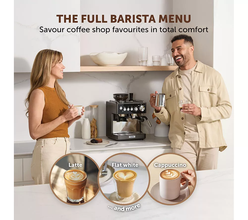 BREVILLE Barista Sense VCF187 Bean to Cup Coffee Machine - Stainless Steel