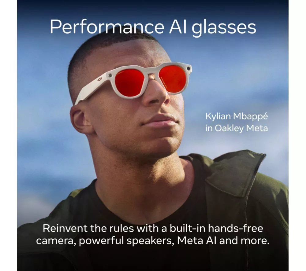 OAKLEY Meta HSTN Glasses - Warm Grey, Prizm Ruby