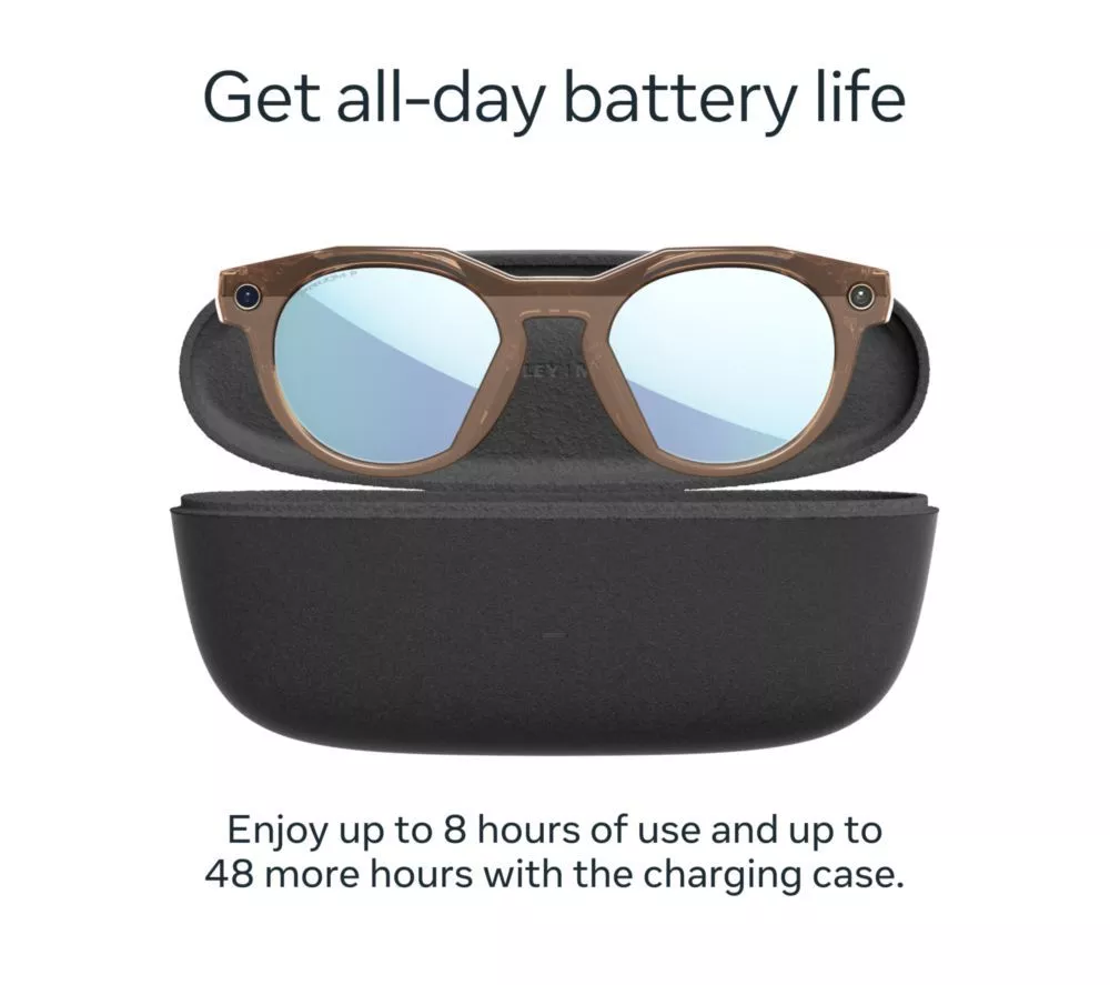 OAKLEY Meta HSTN Glasses - Brown Smoke, Prizm Deep Water Polarised