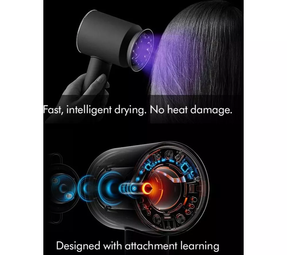 DYSON Supersonic Nural Straight+Wavy Hair Dryer - Amber Silk & Pink Champagne