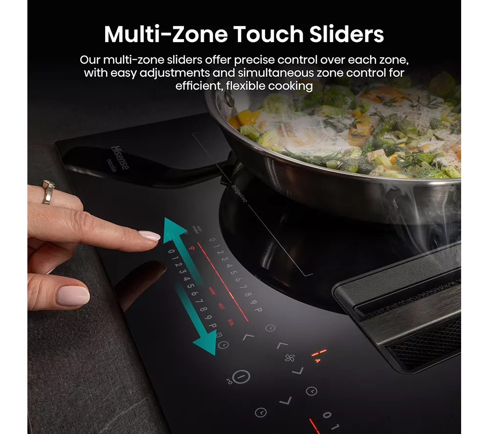 HISENSE Hi6 HEH8432BSCWF 83 cm Vented Induction Hob with Bridge Zone - Black
