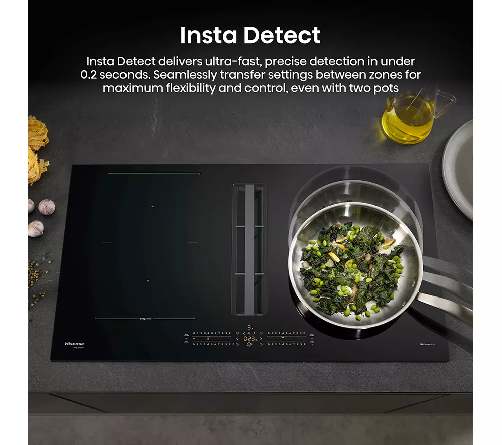 HISENSE Hi6 HEH8432BSCWF 83 cm Vented Induction Hob with Bridge Zone - Black