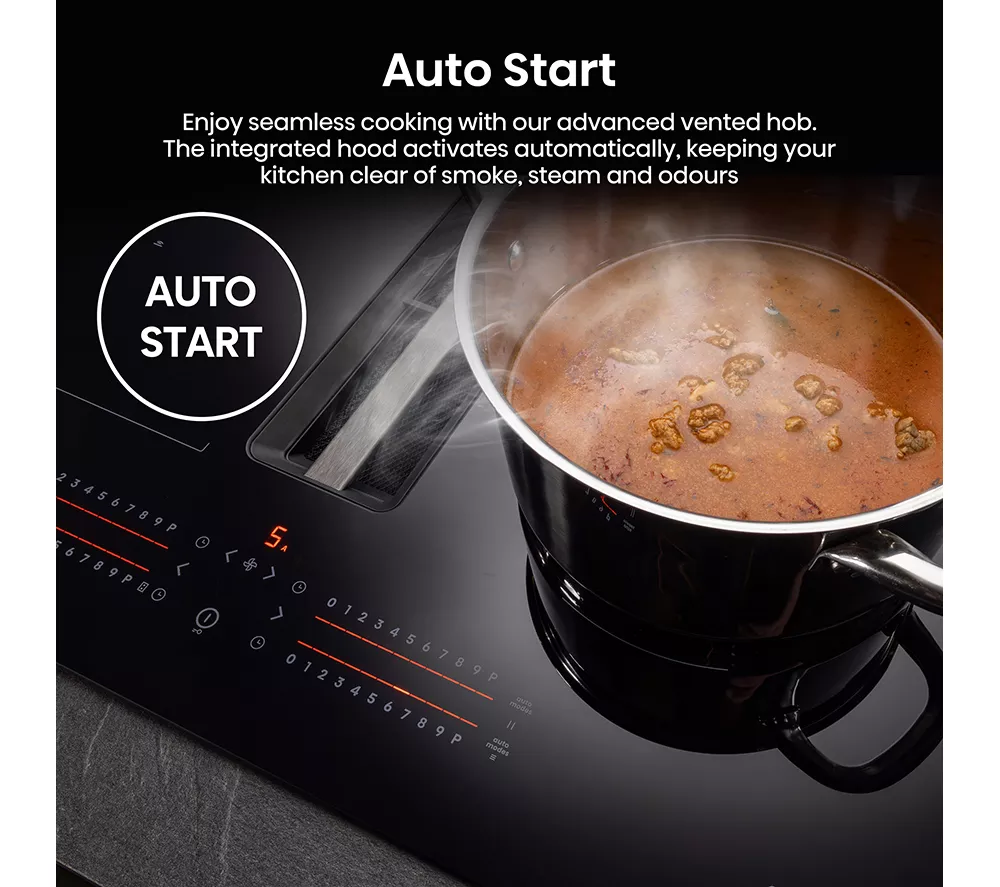 HISENSE Hi6 HEH8432BSCWF 83 cm Vented Induction Hob with Bridge Zone - Black