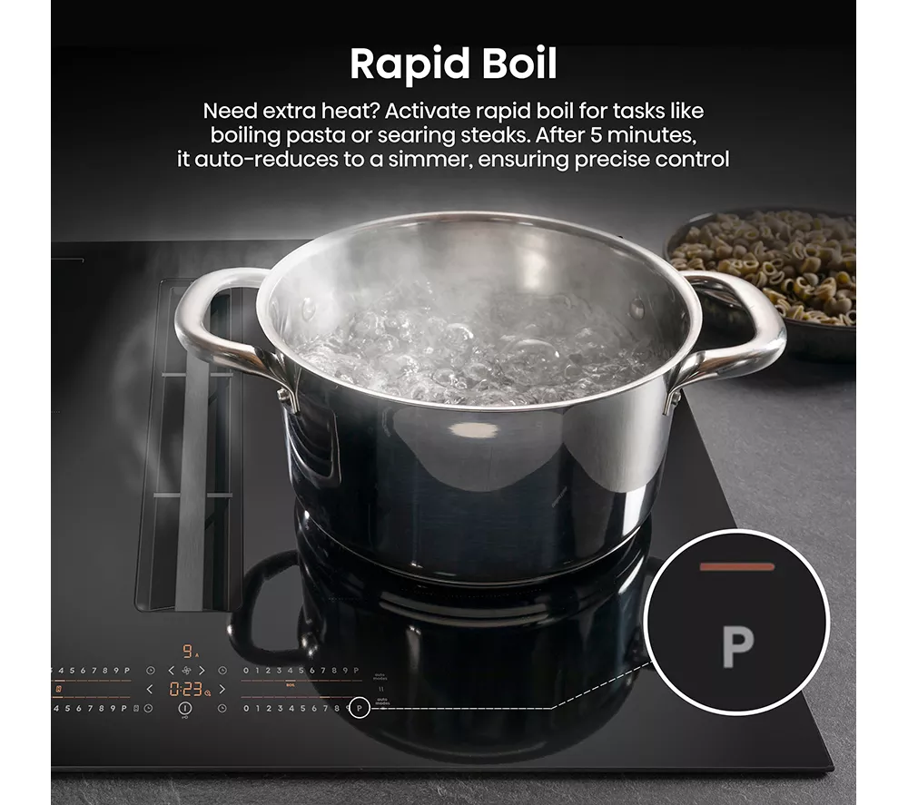 HISENSE Hi6 HEH8432BSCWF 83 cm Vented Induction Hob with Bridge Zone - Black