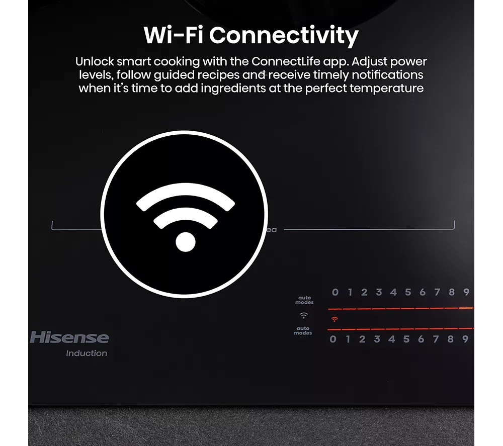 HISENSE Hi6 HEH8432BSCWF 83 cm Vented Induction Hob with Bridge Zone - Black