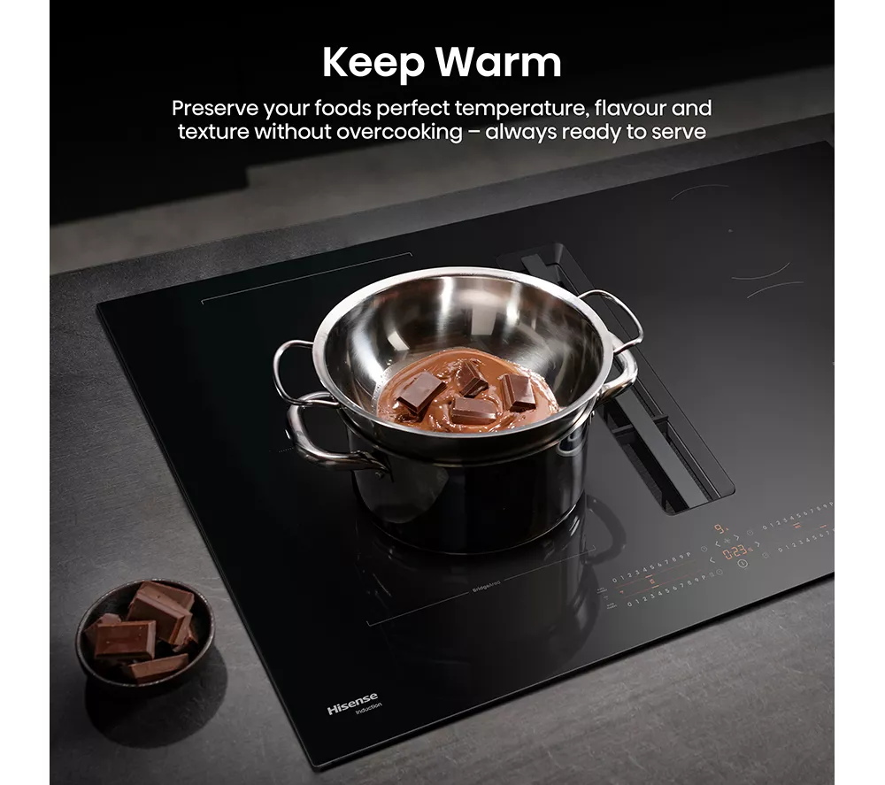 HISENSE Hi6 HEH8432BSCWF 83 cm Vented Induction Hob with Bridge Zone - Black
