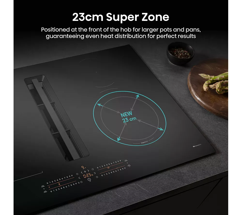 HISENSE Hi6 HEH8432BSCWF 83 cm Vented Induction Hob with Bridge Zone - Black