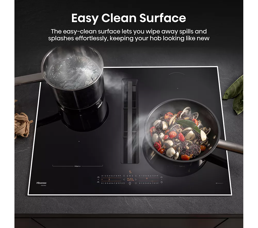 HISENSE Hi6 HEH8432BSCWF 83 cm Vented Induction Hob with Bridge Zone - Black