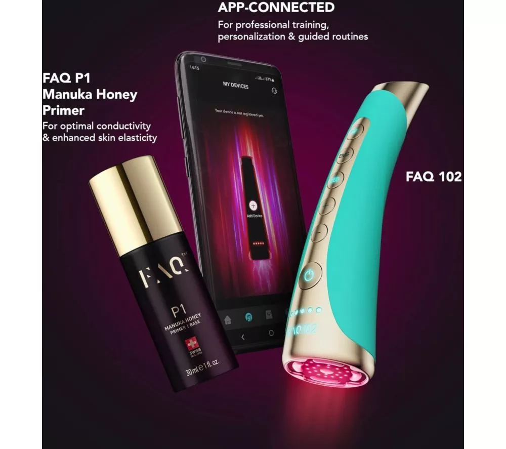 FOREO FAQ 102 High-Frequency Red Light Therapy LED Wand - Topaz