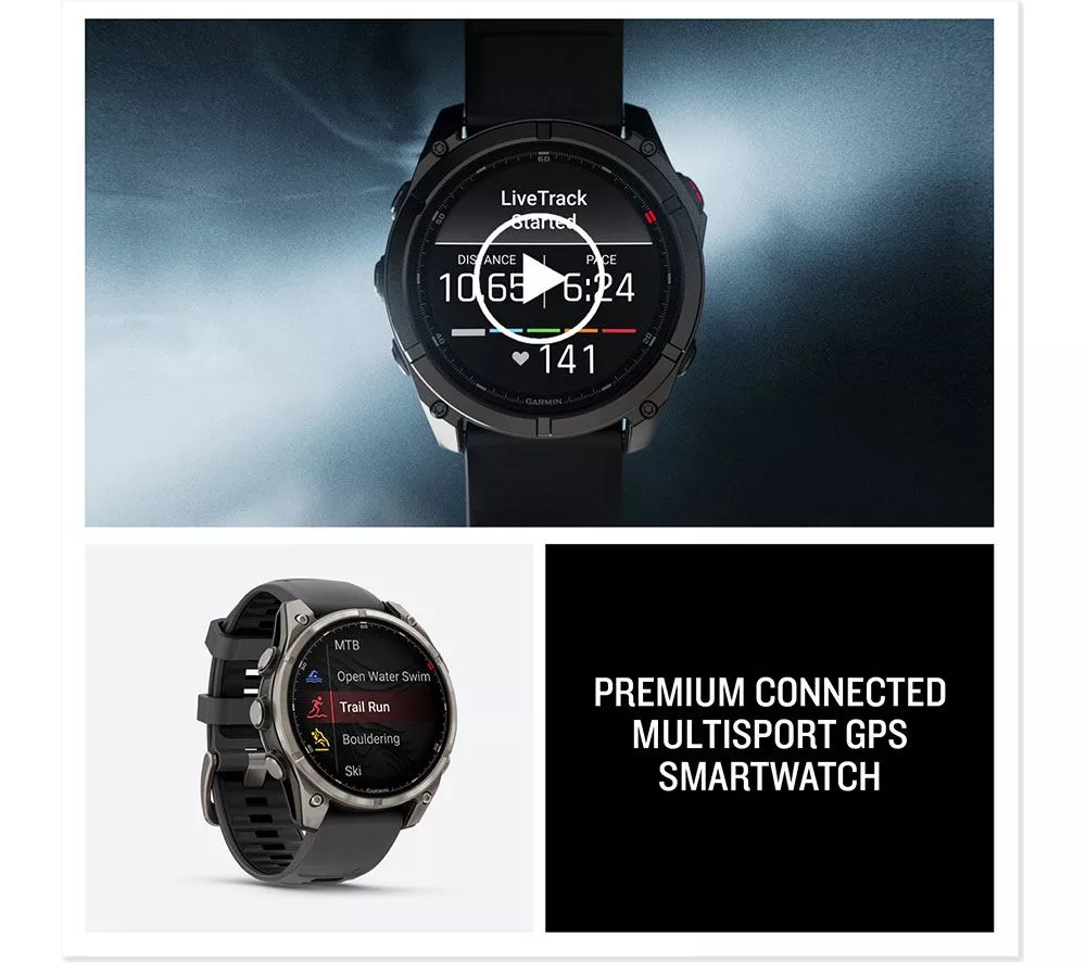 GARMIN fenix 8 Pro AMOLED Smart Watch - Graphite & Black, 47 mm