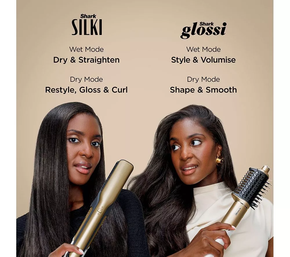 SHARK Glam Straight, Waves & Curls Multi-Styler HD6052SUK - Gold