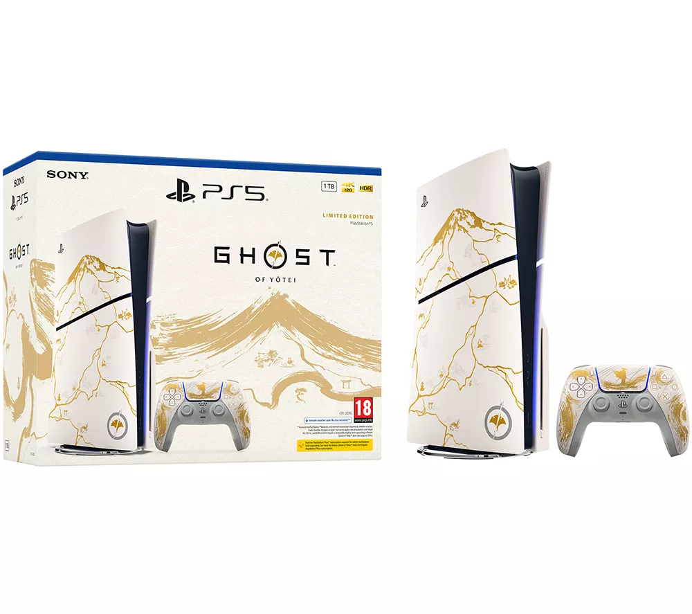 SONY PlayStation 5 Console (Model Group - Slim) Ghost of Yotei Gold Limited Edition & Ghost of Yotei Bundle