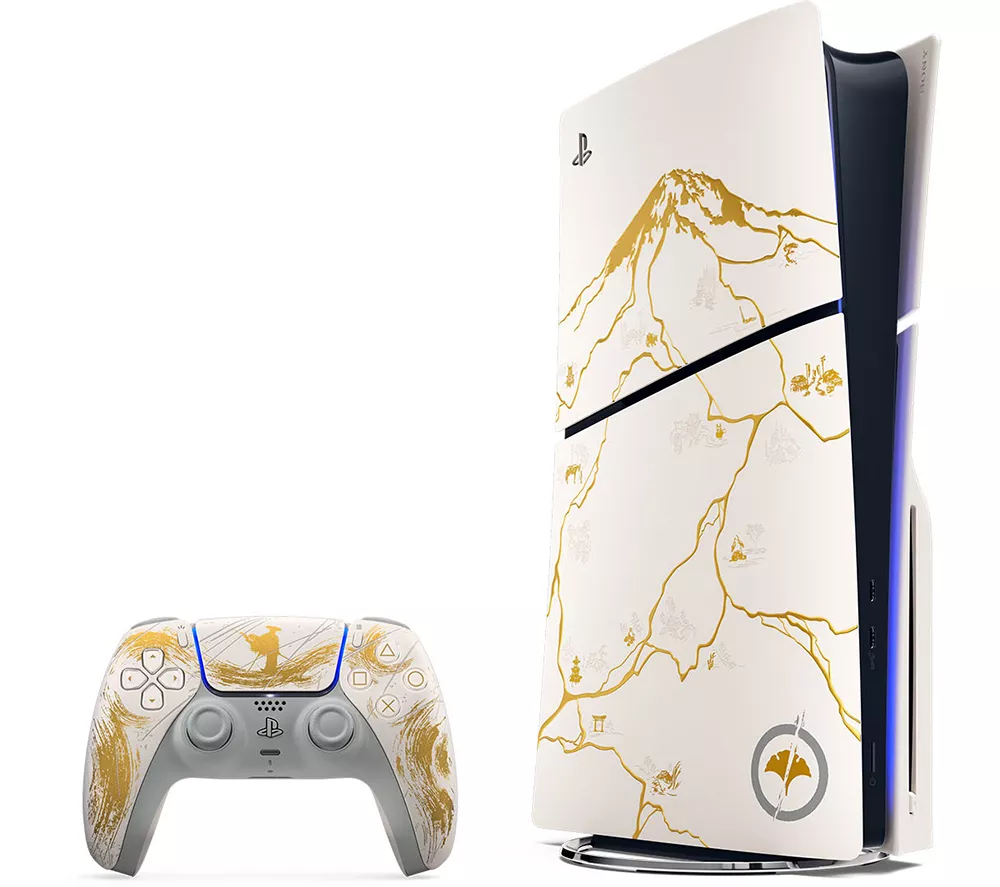 SONY PlayStation 5 Console (Model Group - Slim) Ghost of Yotei Gold Limited Edition & Ghost of Yotei Bundle