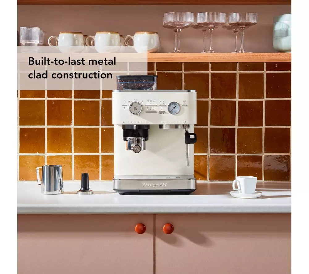 KITCHENAID 5KES6551BJPL Bean to Cup Espresso Machine - Porcelain White