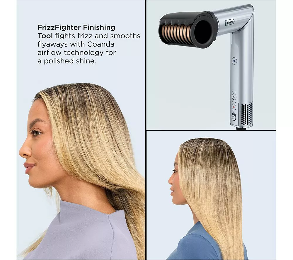 SHARK HD476WHUK Limited Edition FlexStyle Air Styler & Hair Dryer with Storage Case - Glacial Blue