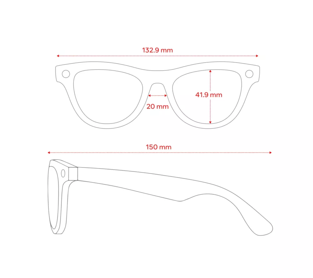 RAY-BAN Meta Skyler (Gen 2) Glasses - Shiny Black with Polarised Gradient Graphite Lenses