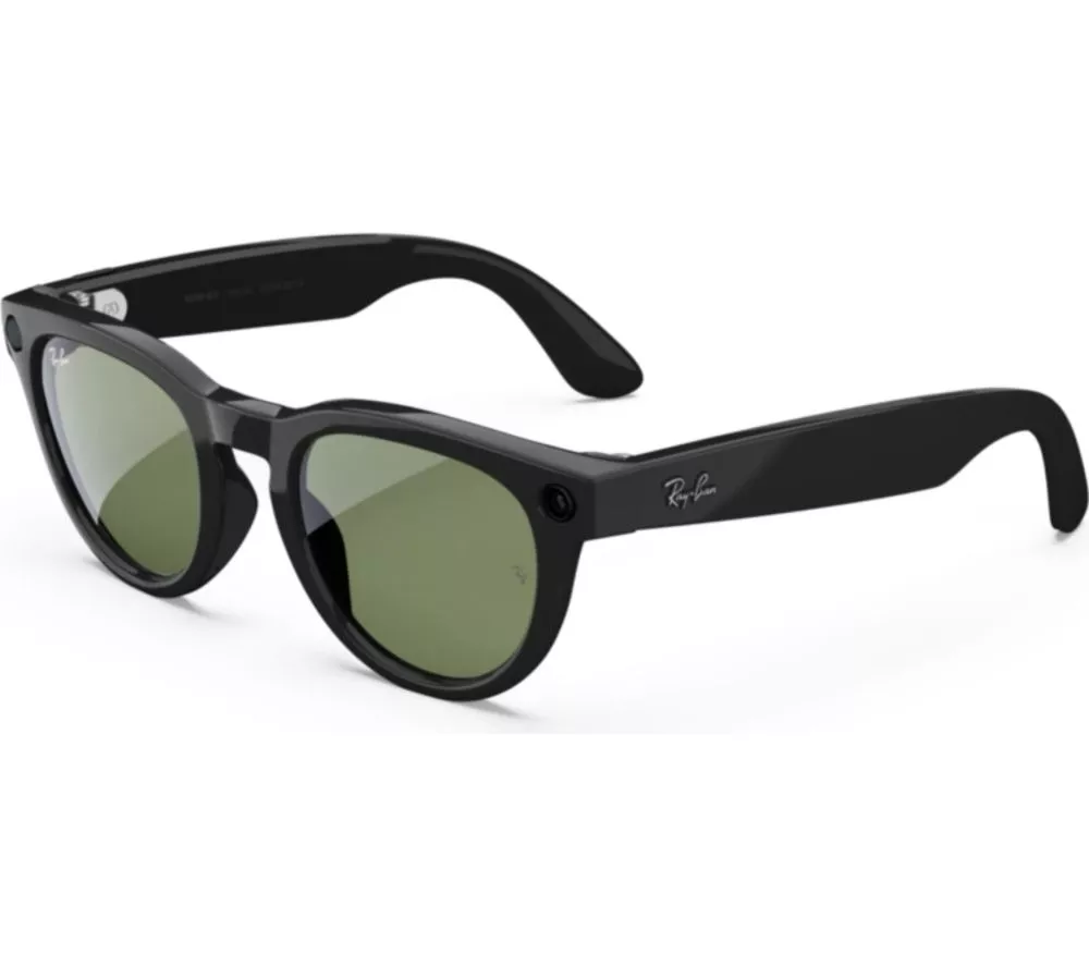 RAY-BAN Meta Headliner (Gen 2) Glasses - Shiny Black with Green Lenses