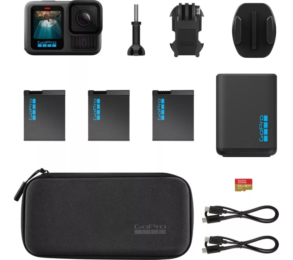 GOPRO HERO13 Black 5.3K Action Camera & Extended Power Bundle