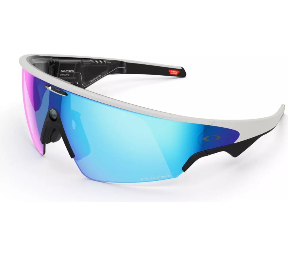OAKLEY Meta Vanguard Glasses - White with Prizm Saphire Lenses