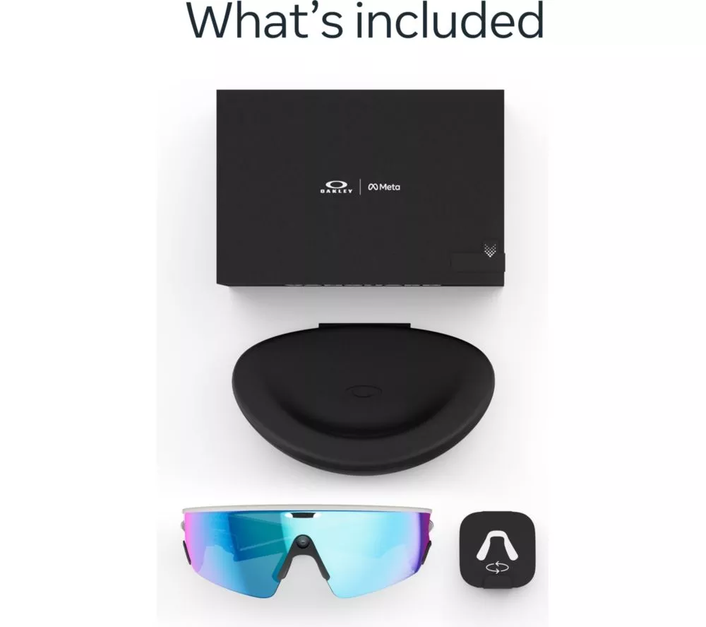 OAKLEY Meta Vanguard Glasses - White with Prizm Saphire Lenses