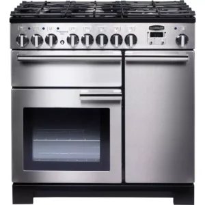 RANGEMASTER Professional Deluxe 90 Dual Fuel Range Cooker - Stainless Steel