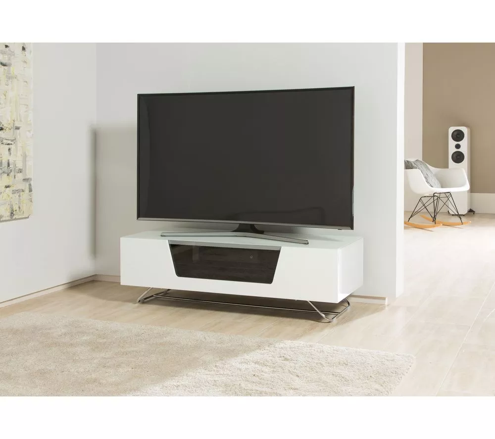 ALPHASON Chromium 2 Cantilever CRO2-1200BKT-WH 1200 mm TV Stand with Bracket - White