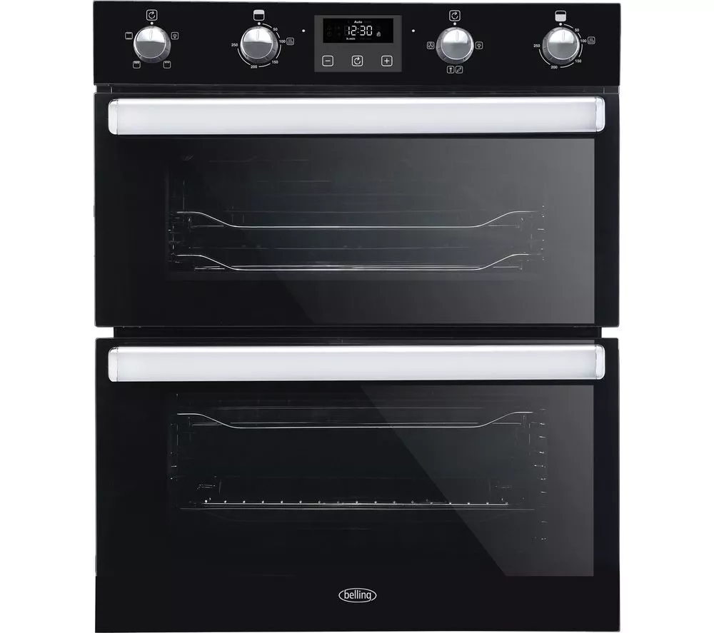 BELLING BI702FPCT Electric Built-under Double Smart Oven - Black