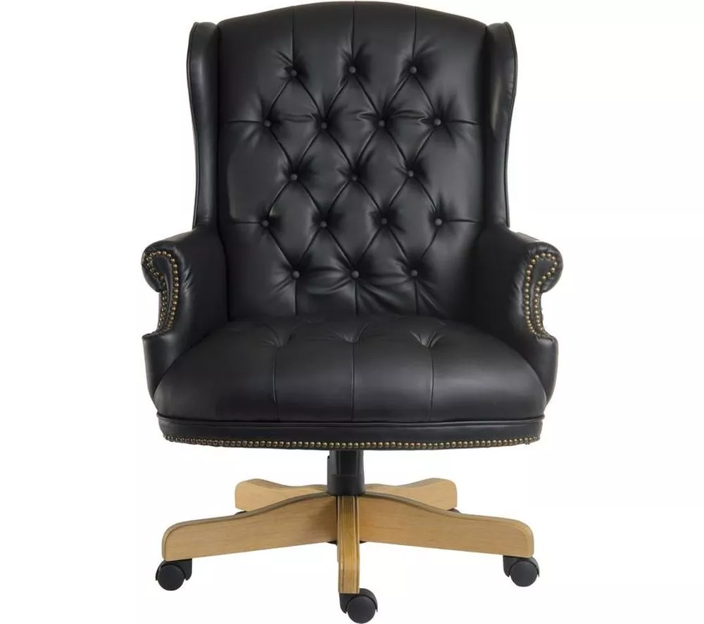 TEKNIK Chairman Noir Bonded-leather Tilting Executive Chair - Black