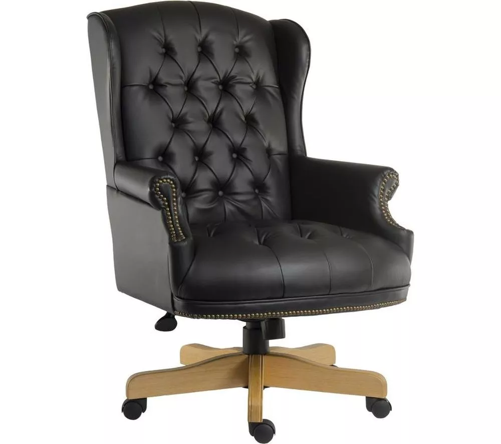 TEKNIK Chairman Noir Bonded-leather Tilting Executive Chair - Black
