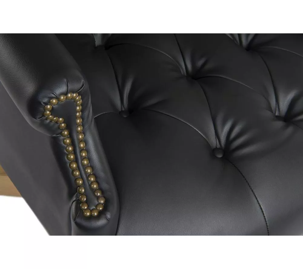 TEKNIK Chairman Noir Bonded-leather Tilting Executive Chair - Black