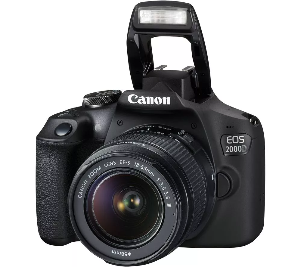 CANON EOS 2000D DSLR Camera with EF-S 18-55 mm f 3.5-5.6 III & EF 75-300 mm f 4-5.6 III Lens