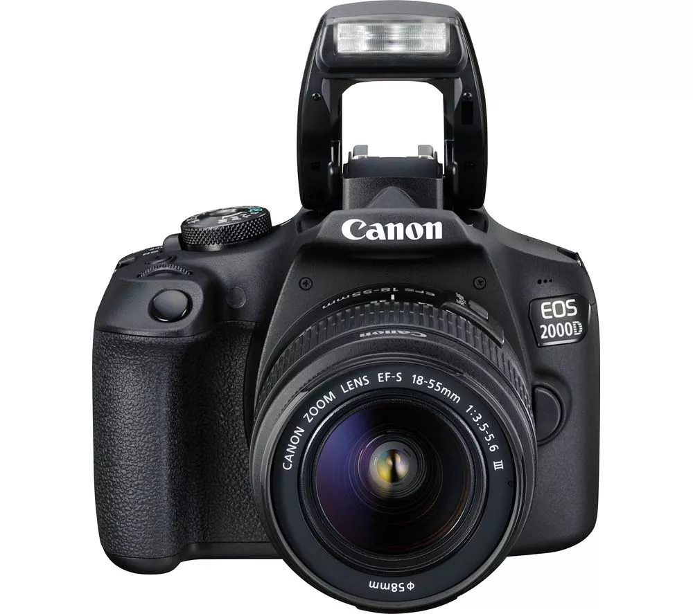 CANON EOS 2000D DSLR Camera with EF-S 18-55 mm f 3.5-5.6 III & EF 75-300 mm f 4-5.6 III Lens