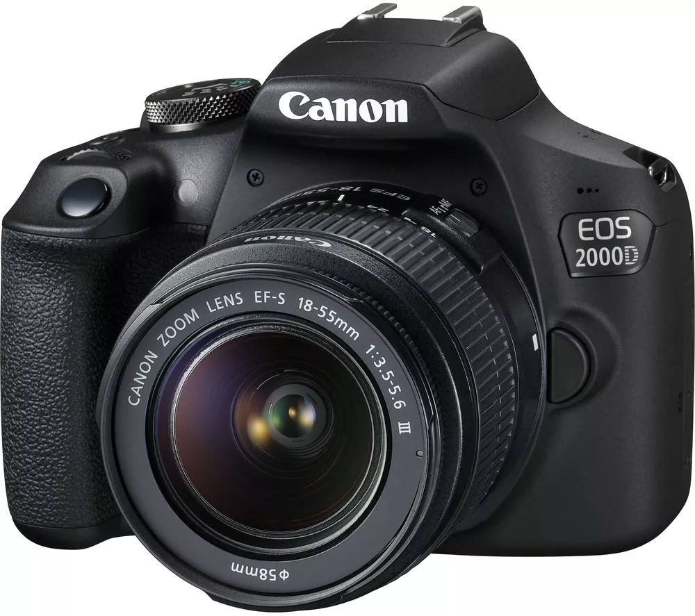 CANON EOS 2000D DSLR Camera with EF-S 18-55 mm f 3.5-5.6 III & EF 75-300 mm f 4-5.6 III Lens