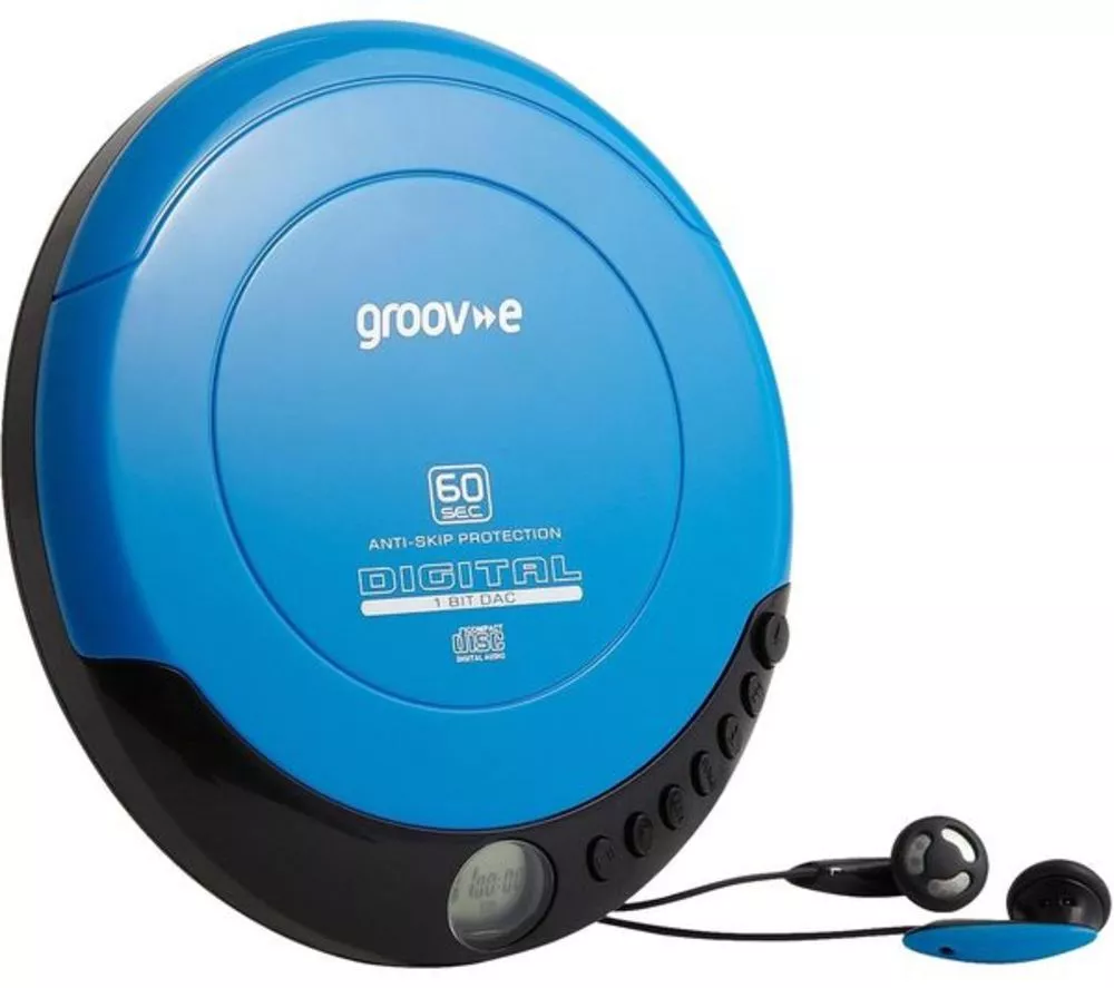 GROOV-E Retro GV-PS110-BE Personal CD Player - Blue
