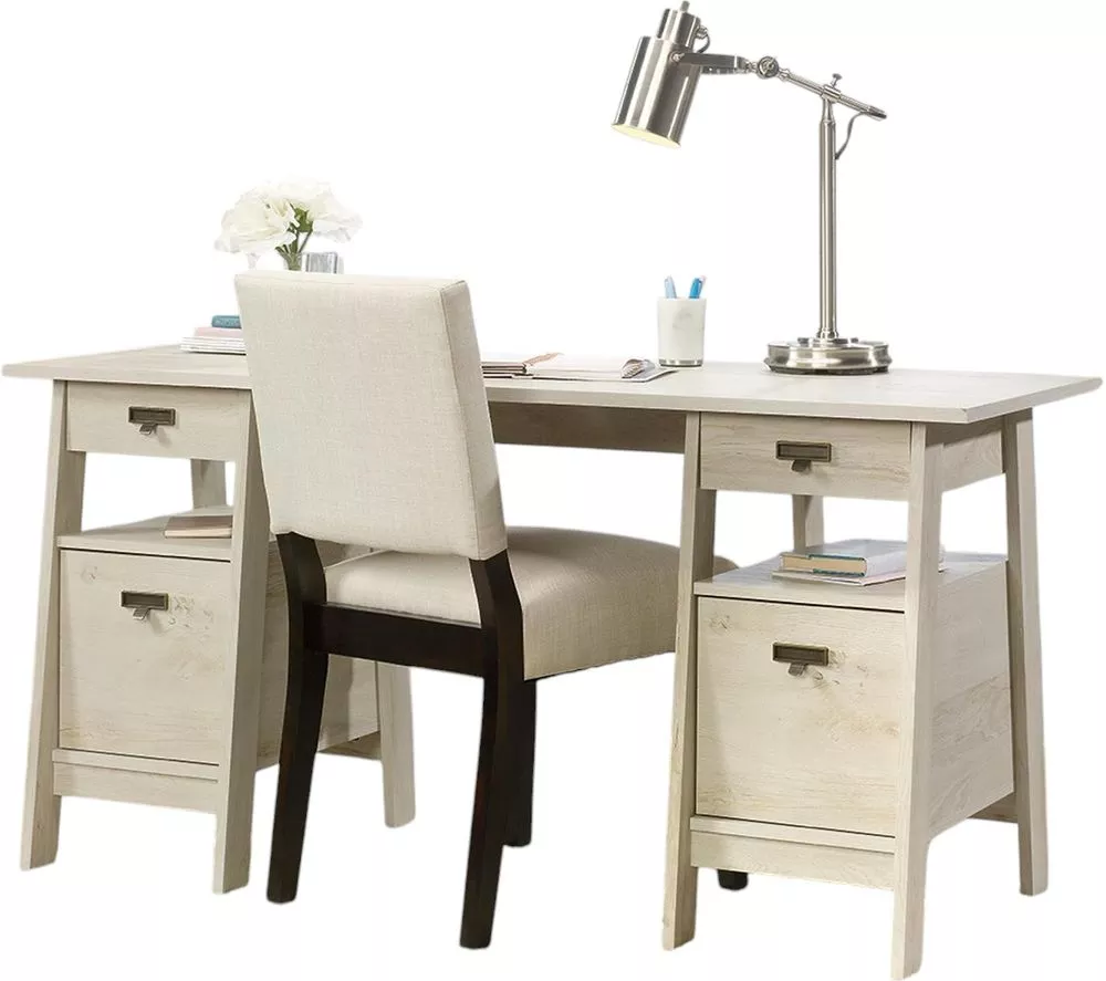TEKNIK Executive Trestle Desk - Chalked Chestnut