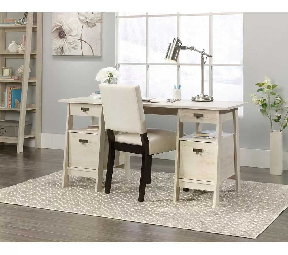 TEKNIK Executive Trestle Desk - Chalked Chestnut