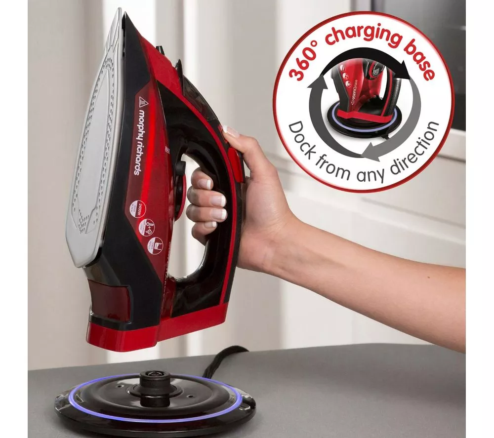 MORPHY RICHARDS Easycharge 303250 Cordless Steam Iron - Red & Black
