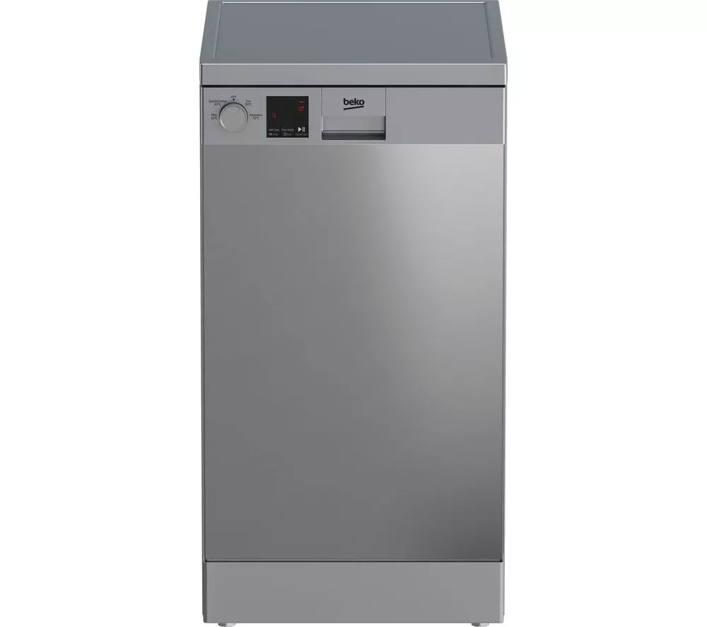 BEKO DVS04X20X Slimline Dishwasher - Stainless Steel