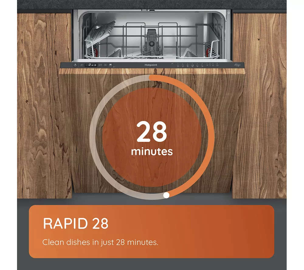 HOTPOINT HDIC 3B+26 C W UK Full-size Fully Integrated Dishwasher