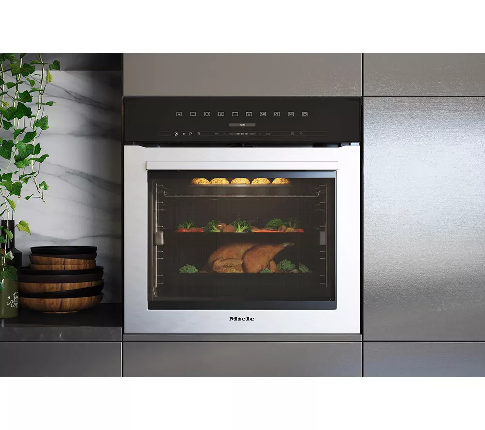 MIELE H7164BP Electric Pyrolytic Steam Smart Oven - Stainless Steel