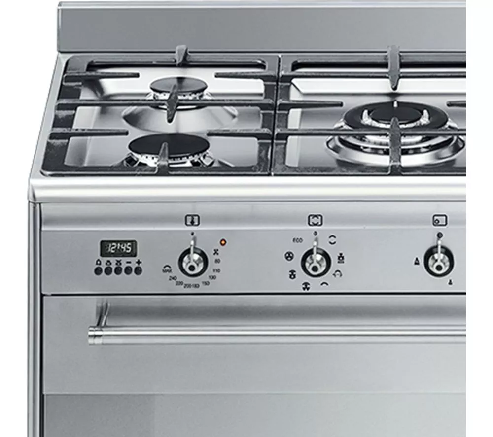 SMEG SUK91MFX9 Concert 90 cm Dual Fuel Range Cooker - Stainless Steel